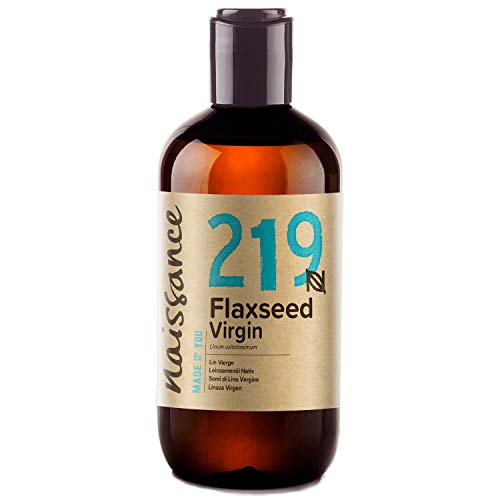 Naissance Aceite Vegetal de Linaza 250ml - 100% puro, virgen, prensado en frío, vegano y no OGM