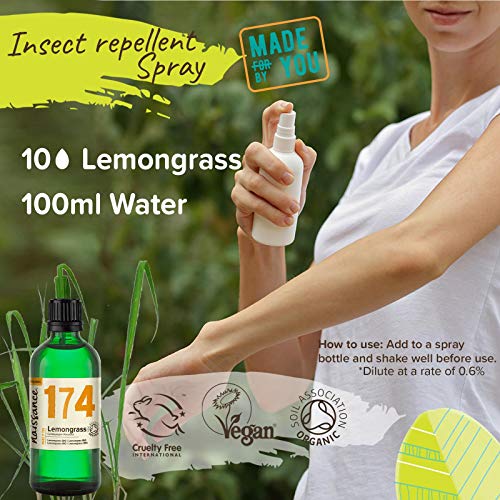 Naissance Lemongrass BIO - Aceite Esencial 100% Puro - Certificado Ecológico - 100ml