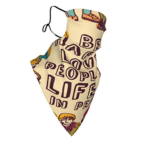 naizi Bandanas bufanda orejeras pasamontañas cara hombres mujeres protección polainas para el cuello cubierta orejeras bufanda para sol polvo viento motocicleta protección