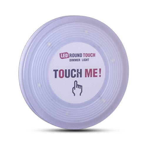 Najiny Lámpara de Toque de Nocturna 6 Sensor Regulable Táctil LED de Luz Inalámbrica Touch Light Pegar en la Pared Techo,Dormitorio, Garajes, Espacio Oscuro,Iluminación Ligero y Pequeño-Luz Blanca