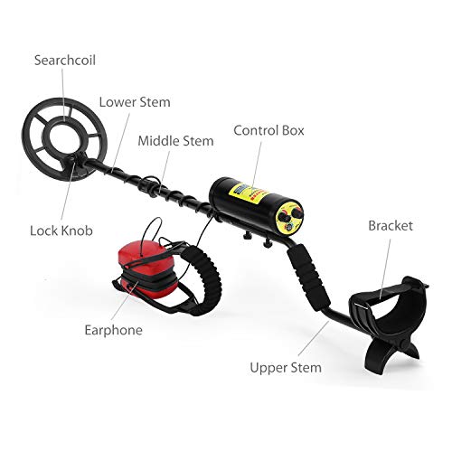 Nalanda Detector de metales PinPointer con todos los modos de metal y DISC, alta sensibilidad, sensibilidad ajustable, bobina impermeable y auriculares para Gold Digger Treasure Hunter