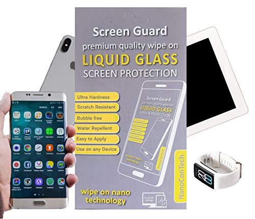 NanoCon Protector de Pantalla Nano de Cristal Líquido, Nanotecnología 9H Protección Duradera Anti-Arañazos, Anti-Bacteriano, Ideal Para Móvil, Tableta, Monitor y Reloj Inteligente