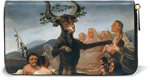 naotaori Cartera de Mujer Women's New Card Holder Wristlets Wallets Famous Fine Art Painting of Witches' Sabbath by Francisco Goya