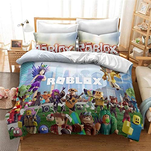 Nat999Lily Funda Nórdica Juegos De Roblox Juego De Cama Dibujos Animados 3D Dynablocks Juego De Caja De Arena Juegos De Fundas Nórdicas Funda De Almohada Twin Full Queen King 140X200Cm