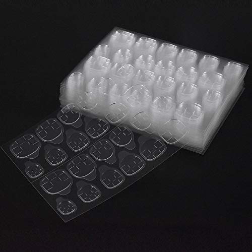 NATUCE 30 Hojas 720PCS Adhesivo de pegamento para uñas, Adhesivo de Pegamento de Doble Cara Jalea para Uñas, Consejos de Uñas Falsas Herramientas de Manicura para Accesorios de Arte de Uñas