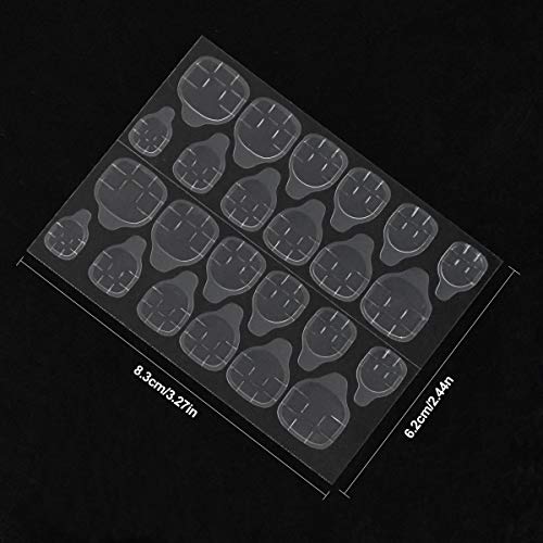 NATUCE 30 Hojas 720PCS Adhesivo de pegamento para uñas, Adhesivo de Pegamento de Doble Cara Jalea para Uñas, Consejos de Uñas Falsas Herramientas de Manicura para Accesorios de Arte de Uñas