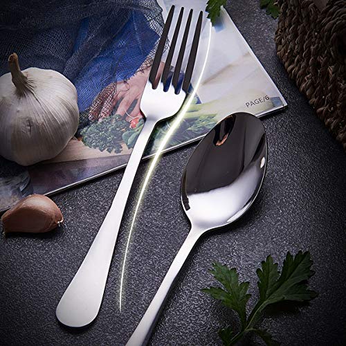 NATUCE 8PCS Cubiertos, Cubiertos de Camping de Acero Inoxidable, Picnic Cubiertos Trabajo, Cubiertos Oficina con Estuche de Neopreno, Cuchillo, Tenedor, Cuchara,Pajitas,Cepillo de Limpieza (C)