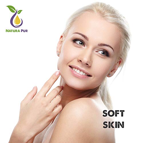 NATURA PUR Aceite de Jojoba Puro Bio 120 ml - Aceite Vegetal 100% Orgánico, Prensado en Frío, Vegano de Israel - Sérum Antiedad, Antiarrugas Facial y Corporal Para Cabello, Piel, Uñas y Barba