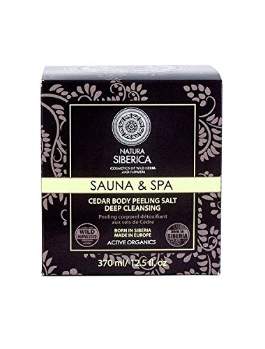 NATURA SIBERICA - Peeling corporal rejuvenecedor y desintoxicante, a base de hierbas, plantas y sales de Siberia - Purifica y desintoxica - Con Pino Siberiano y Aceites de Enebro - 370 ml