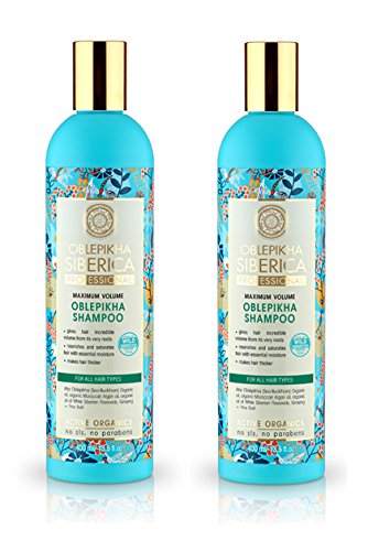 Natura Siberica Professional Oblepikha Champú para todo tipo de cabello, 400 ml, 2 unidades