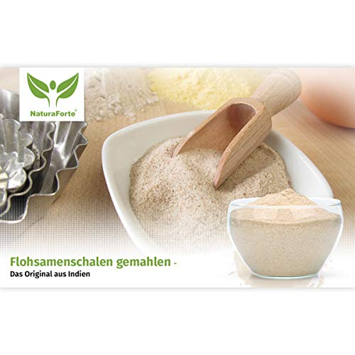 NaturaForte Cáscara de Psyllium Husk 300g - Vegano - Rico en fibra y mucílago - Sin gluten - Psyllium Husk - Superfood Low-Carb