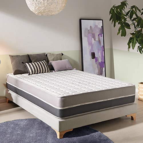 Naturalex | Carbontech | Colchón 140x200 Viscoelástico 30 Cm con Extractos Naturales Carbón Activo | Núcleo Regenerador AeraPur HQ Máxima Adaptabilidad | Reversible | Confort Adatable Zona Muscular