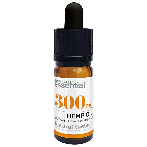 Naturally Essential Extracto de cáñamo en aceite de cáñamo (espectro completo verdadero de toda la planta) – cuentagotas 10 ml – 300 mg