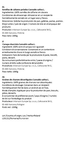 Nature Diet - Semillas de cáñamo, 1 kg