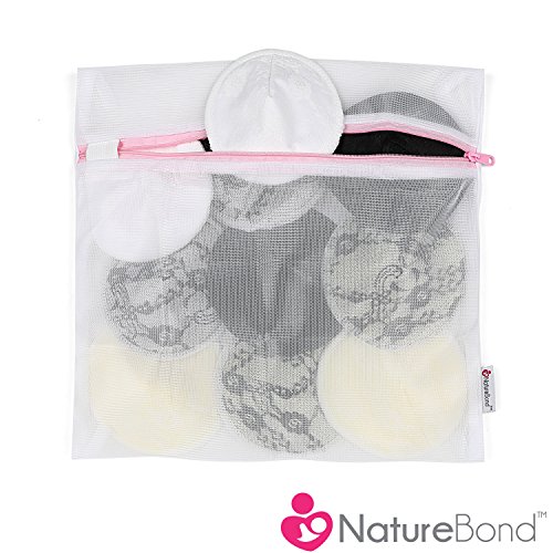 NatureBond Almohadillas de Lactancia Bambú Orgánicos para Pérdida de Leche, Absorbentes, hipoalergénicos y estilizados, Bolsa extra para lavado (Multicolor)