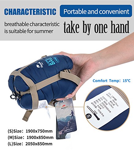 Naturehike del 200x85cm Mini Aire Libre Ultraligero sobre Sleeping Bag Ultra-pequeño tamaño para acampa yendo de excursión NH16S004-L