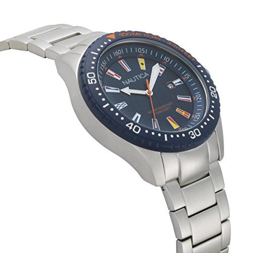 Nautica Reloj Analogico para Hombre de Cuarzo con Correa en Acero Inoxidable NAPJBC004