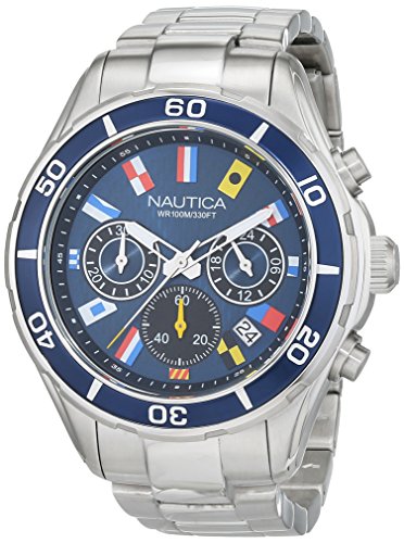 Nautica Reloj Analógico para Hombre de Cuarzo con Correa en Silicona 0656086079388