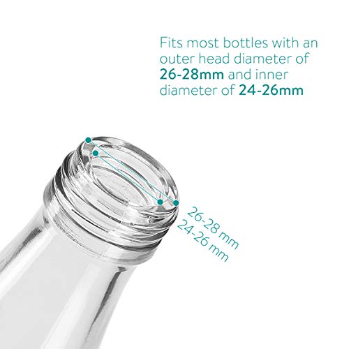 Navaris 2X Dispensador de jabón líquido - Set de 2X Recambio de dosificador de Acero Inoxidable de Repuesto - Cabezal para Botellas de 26-28 MM