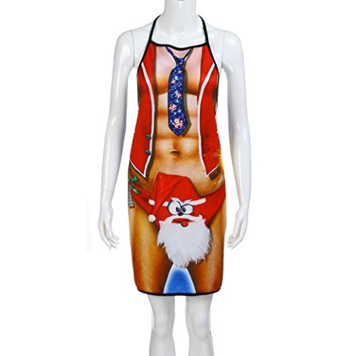 Navidad Delantal Creativo, fundido Power Cocinar Cocina Navidad Regalo divertido Sexy Fiesta novedad Mujeres y Hombres Delantal, perfecta impermeable BBQ gebackener barbacoas de guardabarros