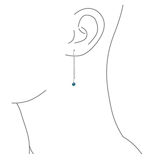 Nazar Azul Mal De Ojo De Cristal De Murano Cadena Finos Pendiente Enhebrador Espiritual Para Mujer Para Adolescente 925