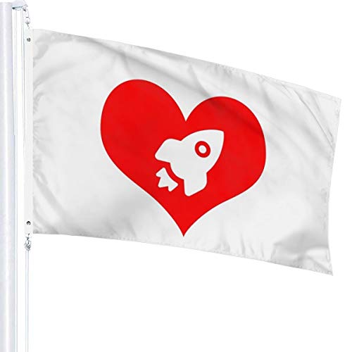 N/D For The Love Of Space A Little Heartburn bandera pancarta 3 x 5 in