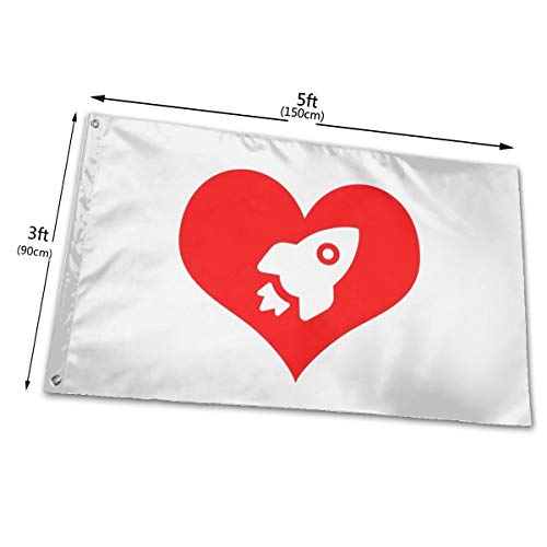 N/D For The Love Of Space A Little Heartburn bandera pancarta 3 x 5 in