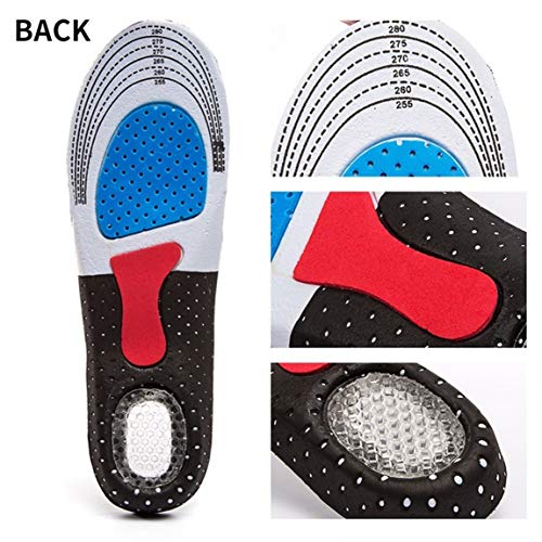N/D Plantillas ortopédicas Plantillas de zapatos para fascitis plantar Soporte de arco para plantar, insertar pie ortopédico acolchado de longitud completa ajustable (25,5 cm)