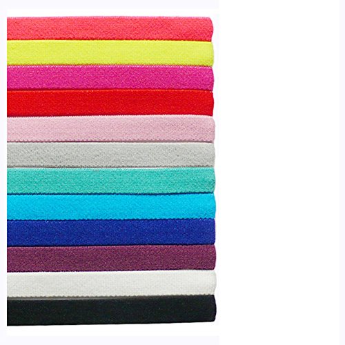 Ndier Sport Cintas para el Pelo, Juego de 5 pcs Cintas Colores y elásticas Diademas Bandas de Hombres y Mujeres para Yoga