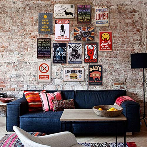 ndier viejo Metal matrícula Fashion Style hamburguesa Arte Placa póster slogan Vintage Signo para la casa Cafe Bar PUB papelería y Productos para oficina