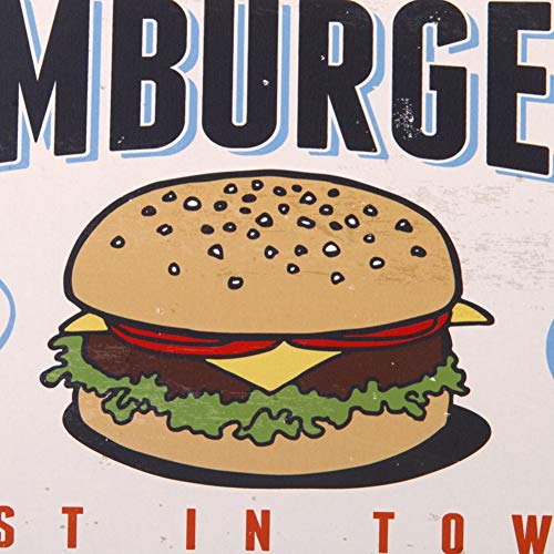 ndier viejo Metal matrícula Fashion Style hamburguesa Arte Placa póster slogan Vintage Signo para la casa Cafe Bar PUB papelería y Productos para oficina