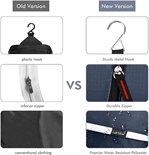 Neceser de Viaje, Neceser Maquillaje Grande para Hombre y Mujer, Carttiya Bolsa de Aseo Impermeable para Colgar (Z Azul)