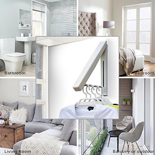 NEEGO Percheros De Pared Plegable Suspensión de Pared Percheros Plegable Colgador De Montaje Colgante de Ropa Plegable Ajustable Closet de Lavandería Para el Balcón, Hotel, Cuarto de Baño, Dormitorio