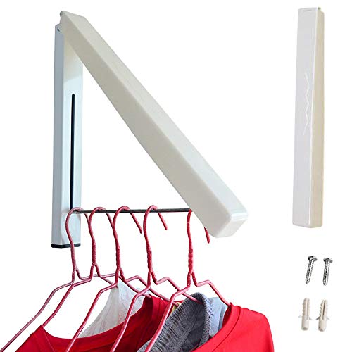 NEEGO Percheros De Pared Plegable Suspensión de Pared Percheros Plegable Colgador De Montaje Colgante de Ropa Plegable Ajustable Closet de Lavandería Para el Balcón, Hotel, Cuarto de Baño, Dormitorio