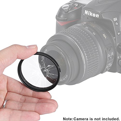 Neewer Filtro de 55 mm de la Lente Kit de Accesorios para Canon Nikon Sony Samsung Fujifilm Pentax: UV/CPL/FLD Filtro, la Bolsa, la Capilla de Lente, Tapa del Objetivo, paño de Limpieza