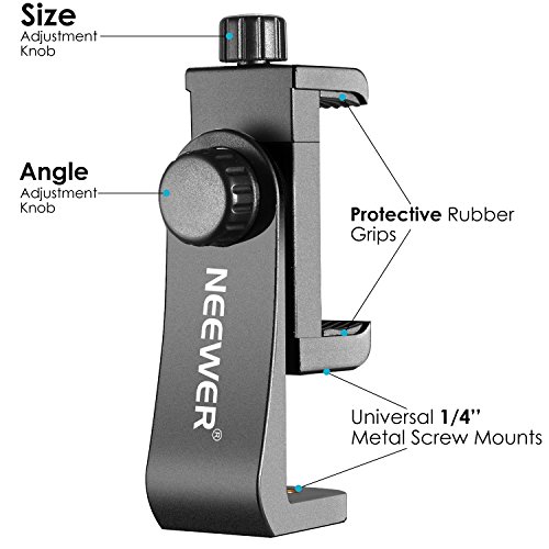 Neewer Soporte Vertical para Teléfono Inteligente de 4,3-5,5 pulgadas con Disparador de Control Remoto Inalámbrico