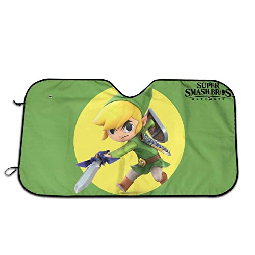 Neoqwez The L-Egend of Z-Elda Parasol Parabrisas Delantero del Coche Sombrillas Sombrilla Ventana Plegable para el Parabrisas del Coche 27.5 X 51 in