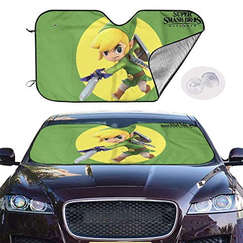 Neoqwez The L-Egend of Z-Elda Parasol Parabrisas Delantero del Coche Sombrillas Sombrilla Ventana Plegable para el Parabrisas del Coche 27.5 X 51 in