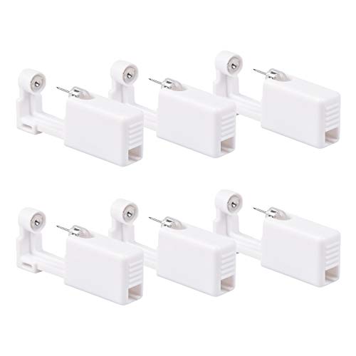 NEPAK 6 pistolas perforadoras desechables para pendientes de oreja, sin dolor, equipo de pistolas perforadoras de oreja