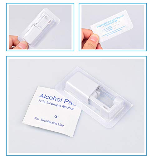 NEPAK 6 pistolas perforadoras desechables para pendientes de oreja, sin dolor, equipo de pistolas perforadoras de oreja