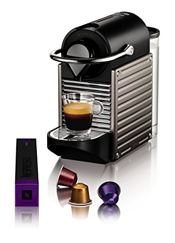 Nespresso Krups Pixie XN3005 - Cafetera monodosis de cápsulas Nespresso, 19 bares, apagado automático, color gris