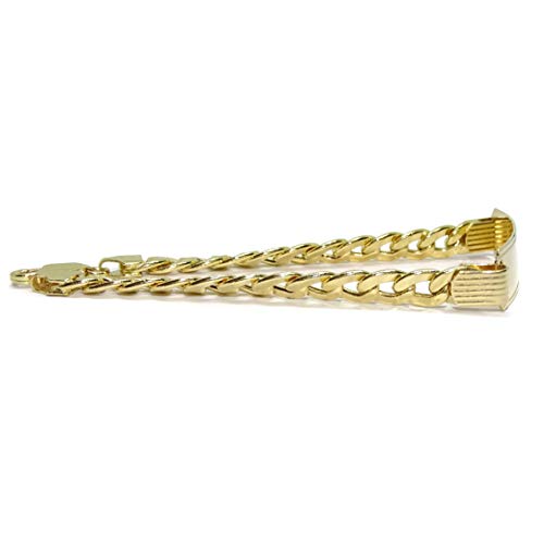 Never Say Never Pulsera para Hombre de Oro Amarillo de 18k con Placa de 1.00cm de Ancha y 20.00cm de Larga. 100% Personalizable. Cierre mosquetón 14.55gr de Oro de 18k