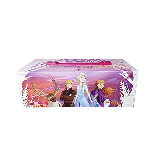 New Frozen 2 - Maletin Pinturas 3 Pisos de Frozen, el Regalo para niña Ideal , Estuche de Pinturas Completo con Pinturas,rotuladores y Todo lo Necesario para la Etapa Escolar. Producto Oficial LOL