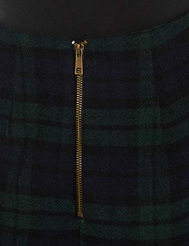 New Look Blackwatch Brushed Falda, Verde (Green Pattern 39), 40 (Talla del Fabricante: 12) para Mujer