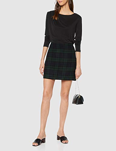 New Look Blackwatch Brushed Falda, Verde (Green Pattern 39), 40 (Talla del Fabricante: 12) para Mujer