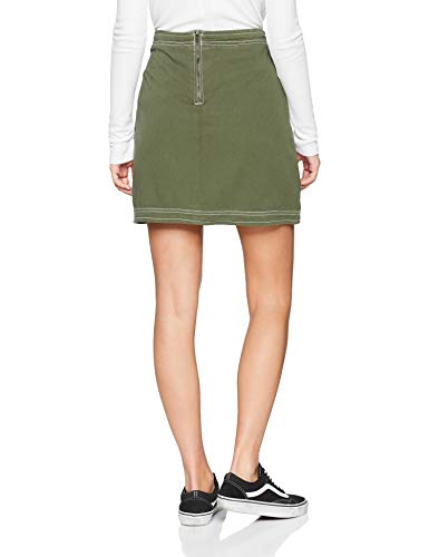 New Look Dana Wrap Falda, Verde (Dark Khaki 34), 38 (Talla del Fabricante: 10) para Mujer