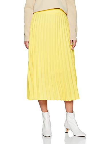 New Look Pleated Midi 6065306 Falda, Verde (Bright Green 30), 40 (Talla del Fabricante: 12) para Mujer