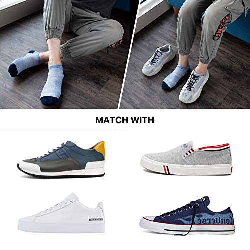 Newdora Calcetines Tobilleros Hombres, 8 Pares Calcetines Para Hombre y Mujer, Calcetines Deportivos Hombre Cortos, Invisibles Calcetines Hombre (43-46)