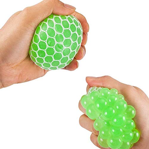 Newin Star 2 PCS Creativo Malla Blando Bola Suave Vent UVA Juguete Que exprime el Alivio del estrés Bola de Color al Azar