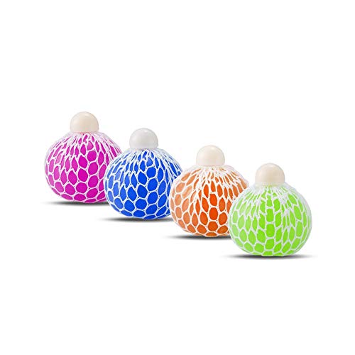 Newin Star 2 PCS Creativo Malla Blando Bola Suave Vent UVA Juguete Que exprime el Alivio del estrés Bola de Color al Azar